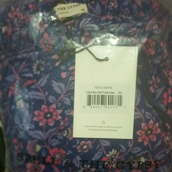 New spell Bravehearts dahlia skirt purple haze XXS - Picture 8 of 8